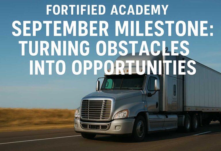 Fortified Academy September Milestone: Turning Obstacles Into Opportunities
